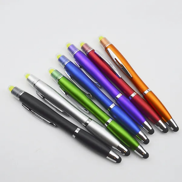 Curvaceous Metallic Stylus Highlighter Pen 1