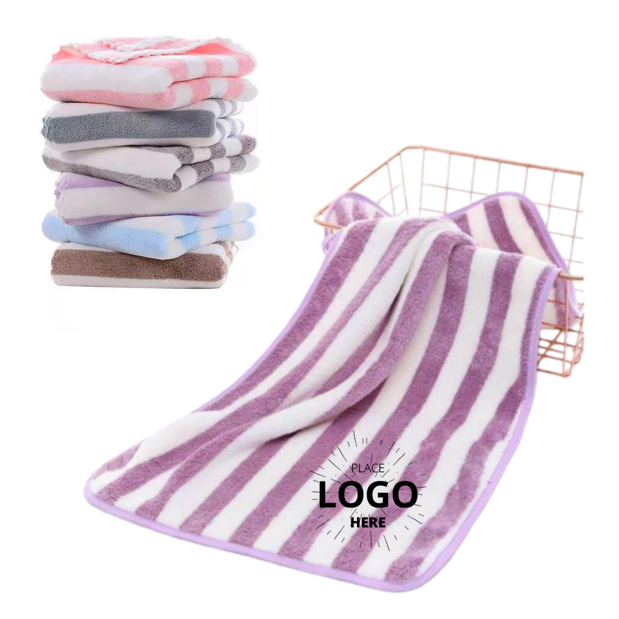 Quick Dry Striped Microfiber Beach Towel 1