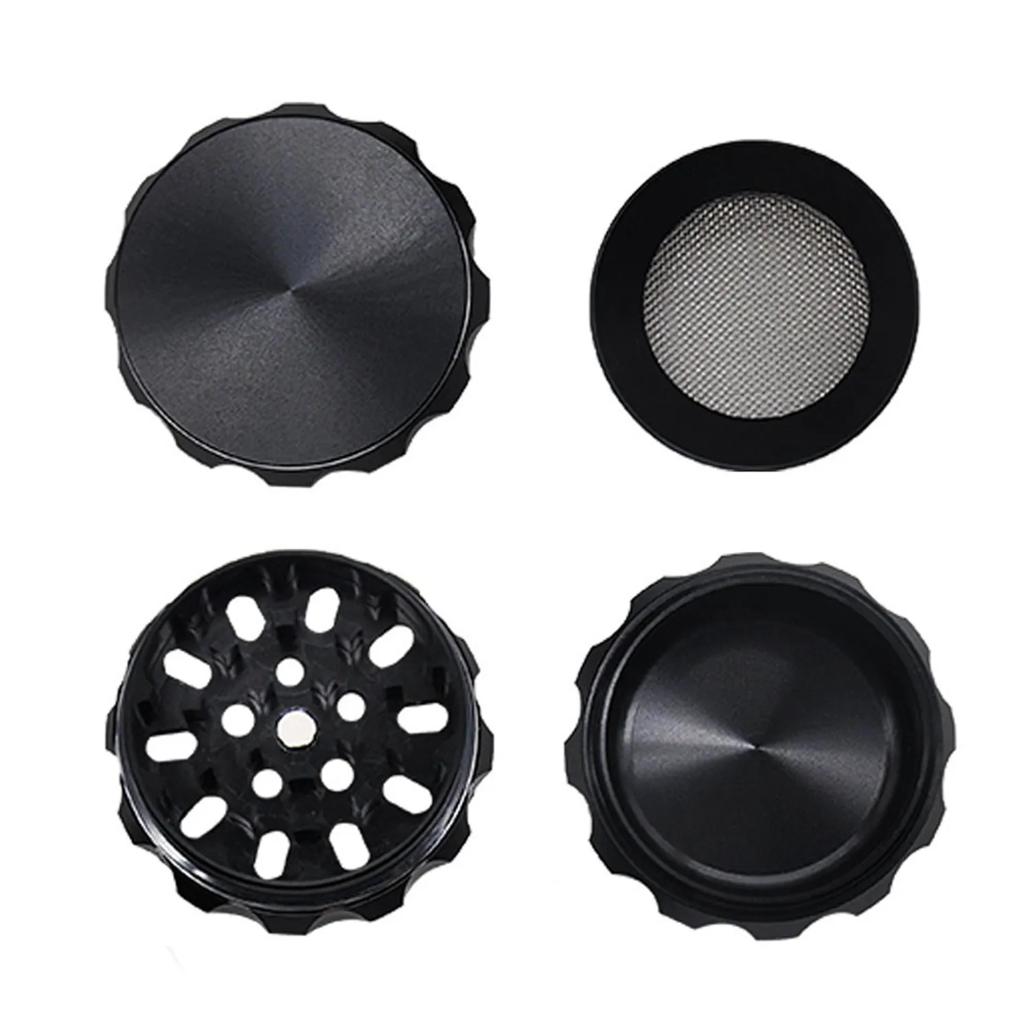 50Mm Four Layer Aluminum Alloy Smoke Grinder Tower Shape 2