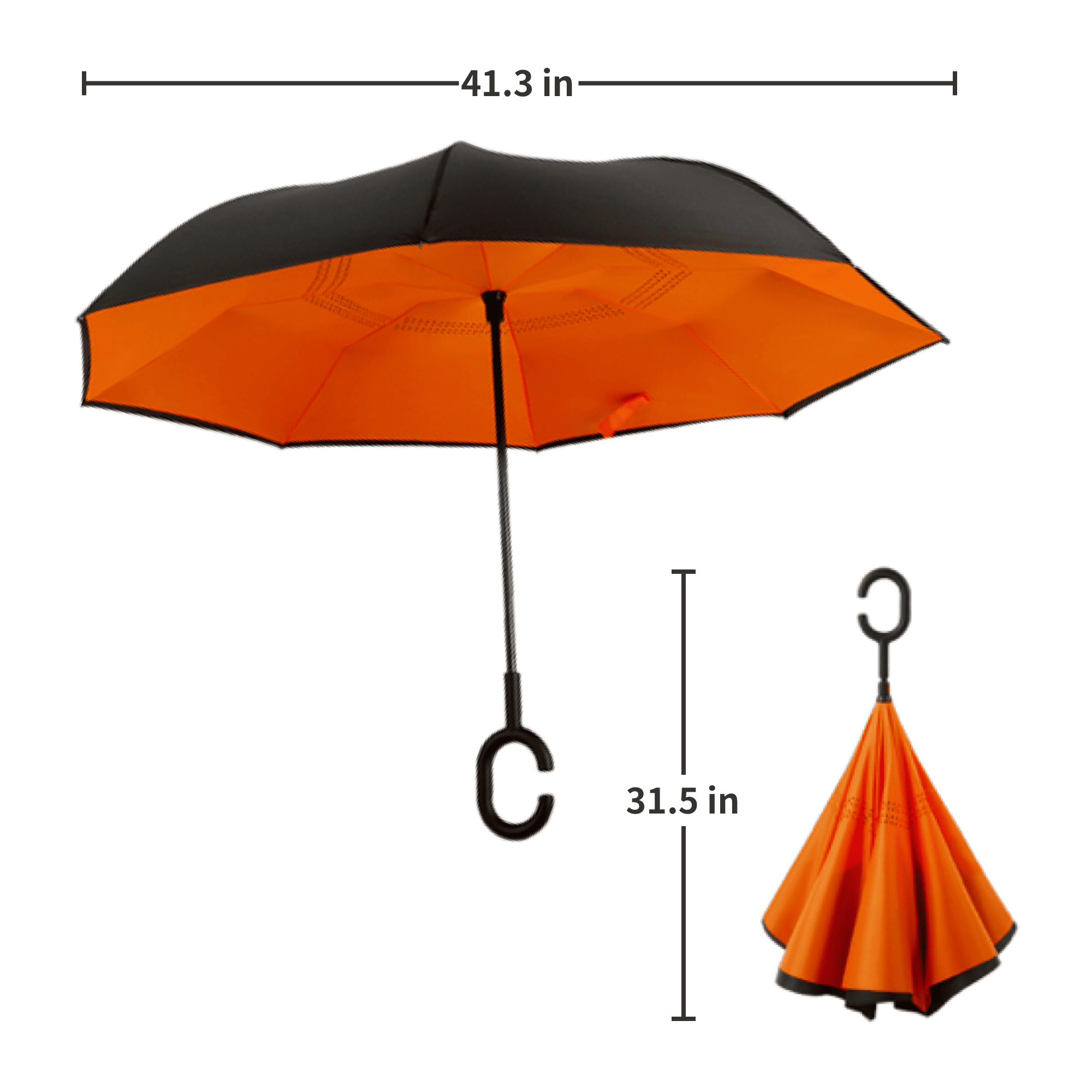 Windproof Carbon Fiber Frame Inverted Umbrella 3
