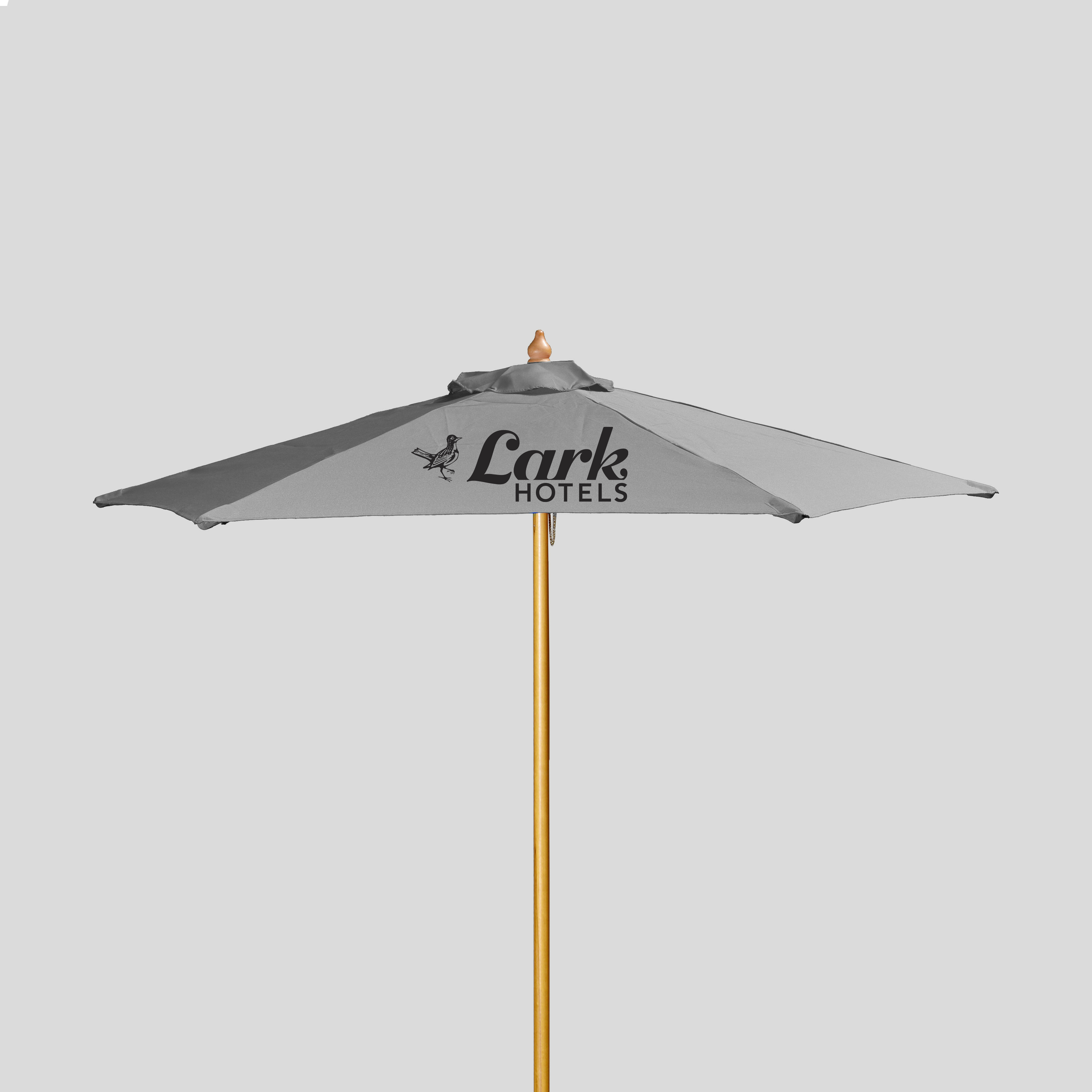 7' Wood Market Umbrella