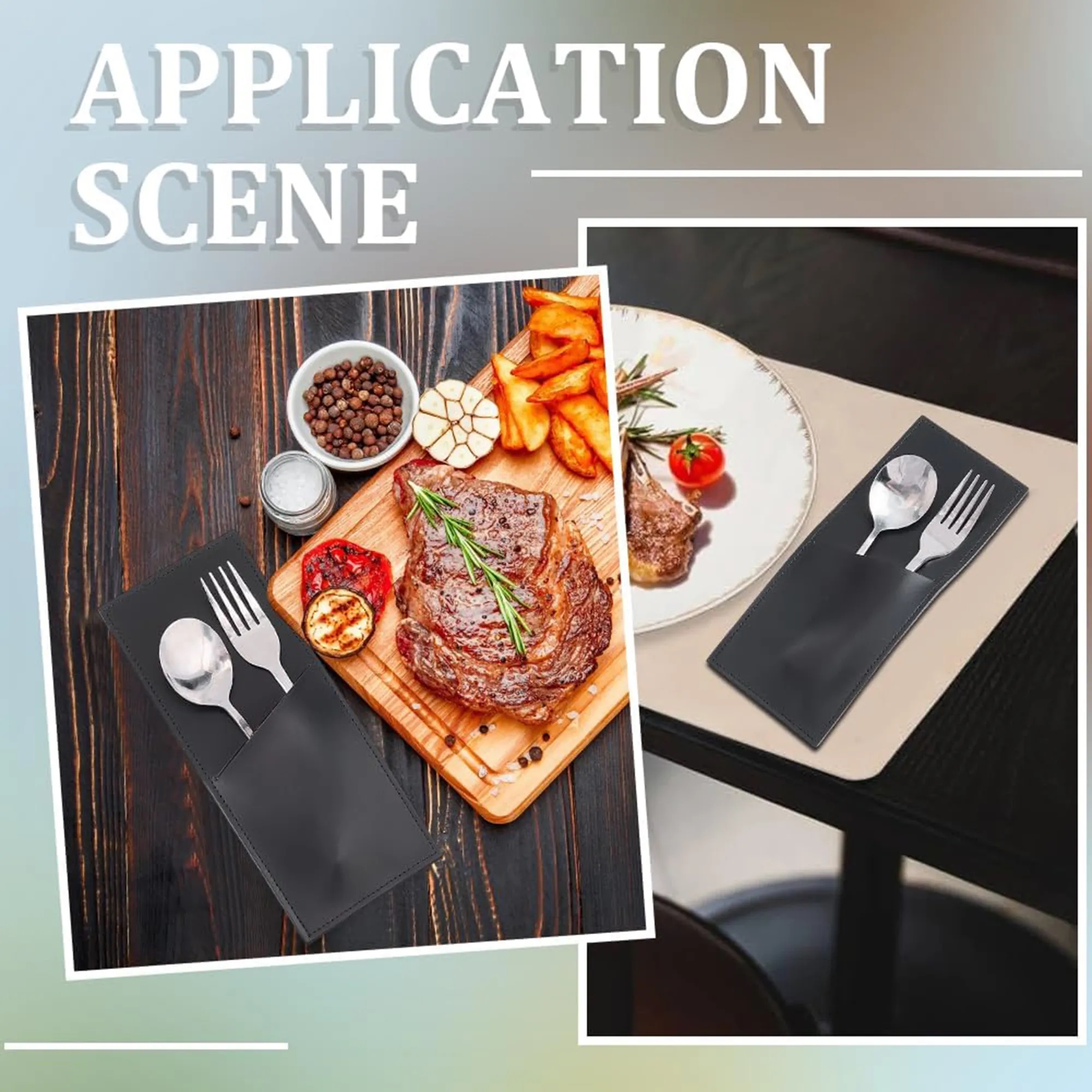 PU Leather Cutlery Storage Pouch 4