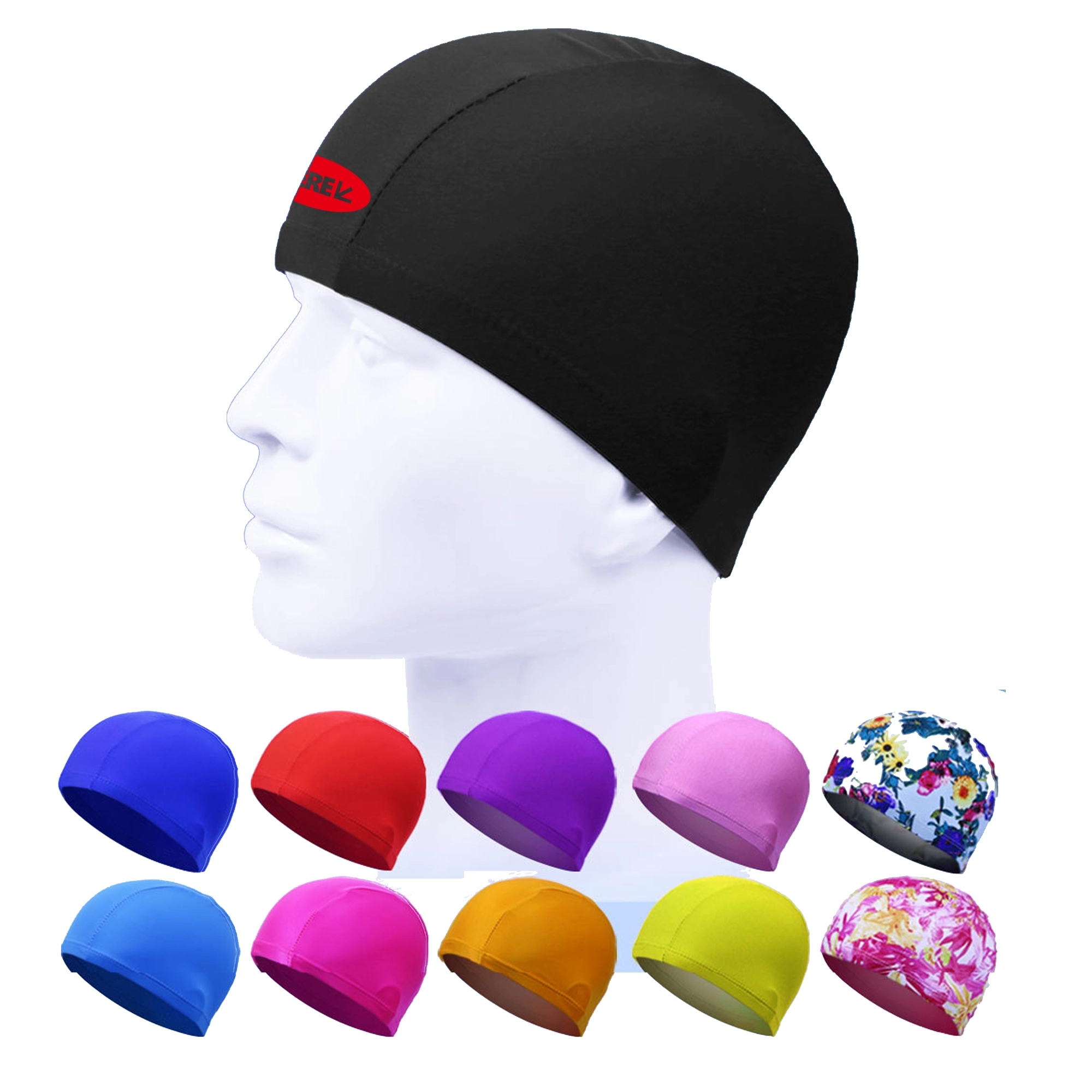 Polyester Swimming Caps For Long Hair 1