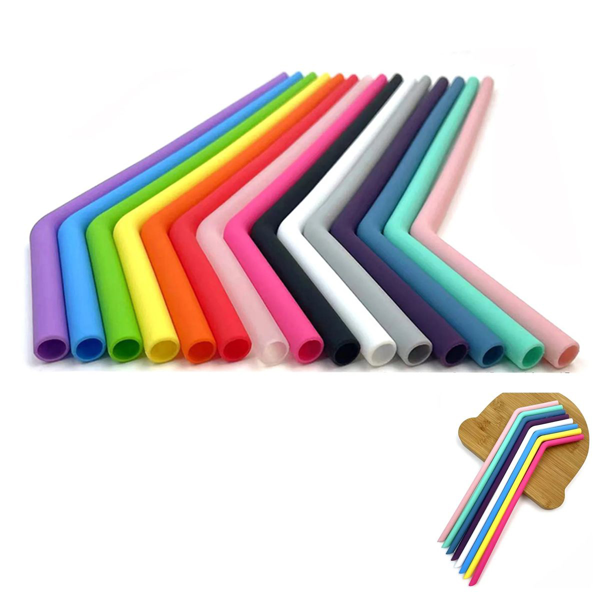 Long Silicone Straw for Cold and Hot Drinks 4