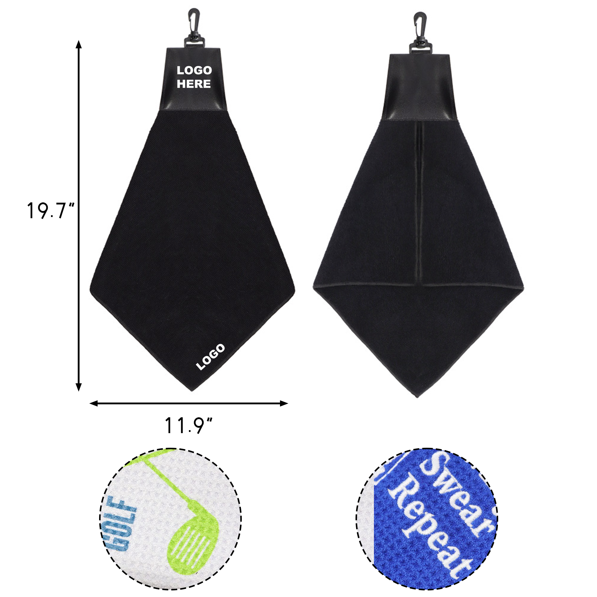 Custom Microfiber Golf Towel 3