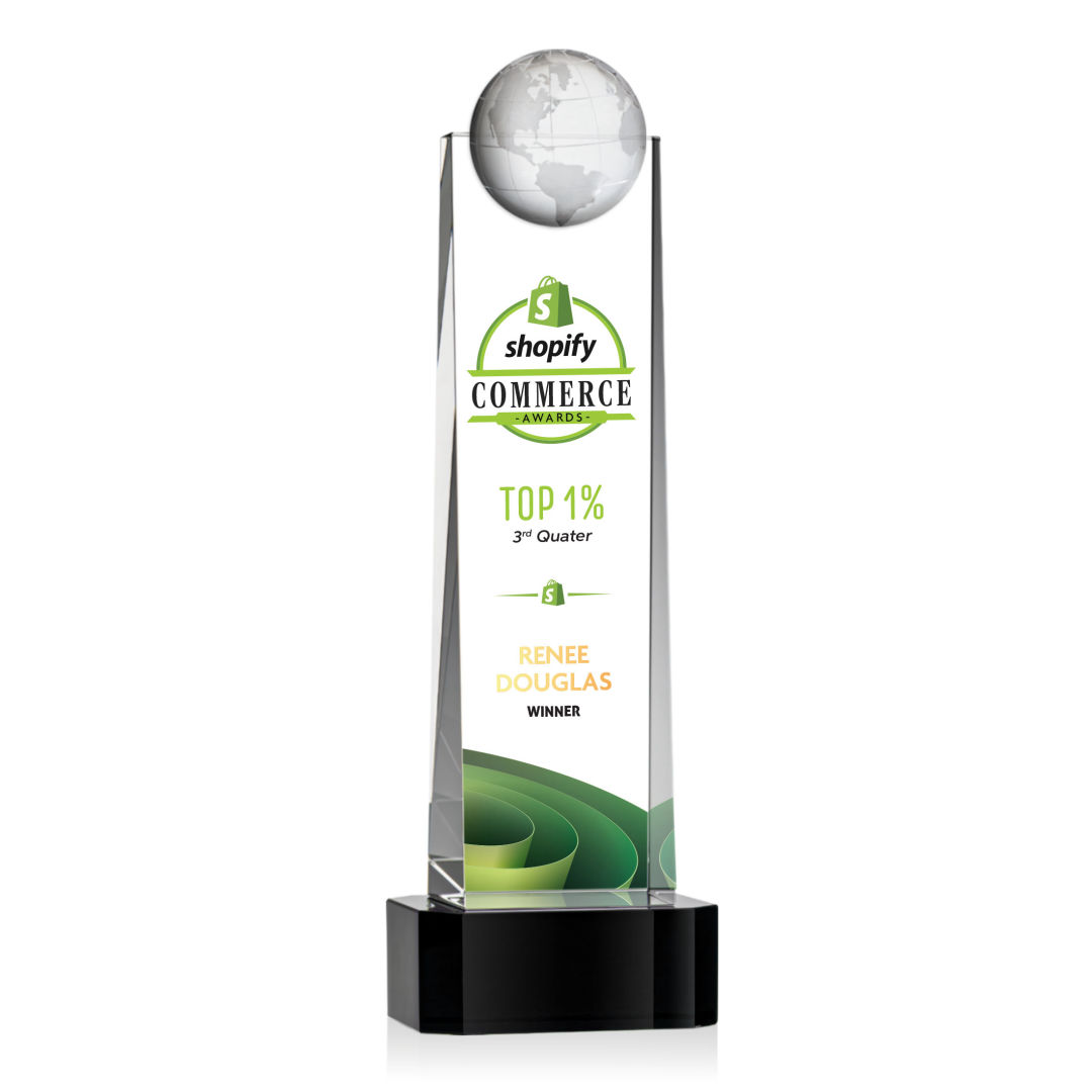 Sherbourne Globe VividPrint™ Award - Black 15