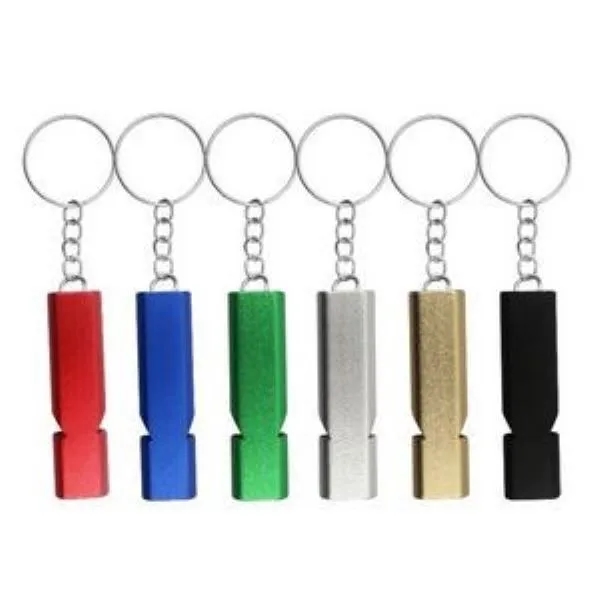 Emergency Survival Double Tube Whistle Keychain 2