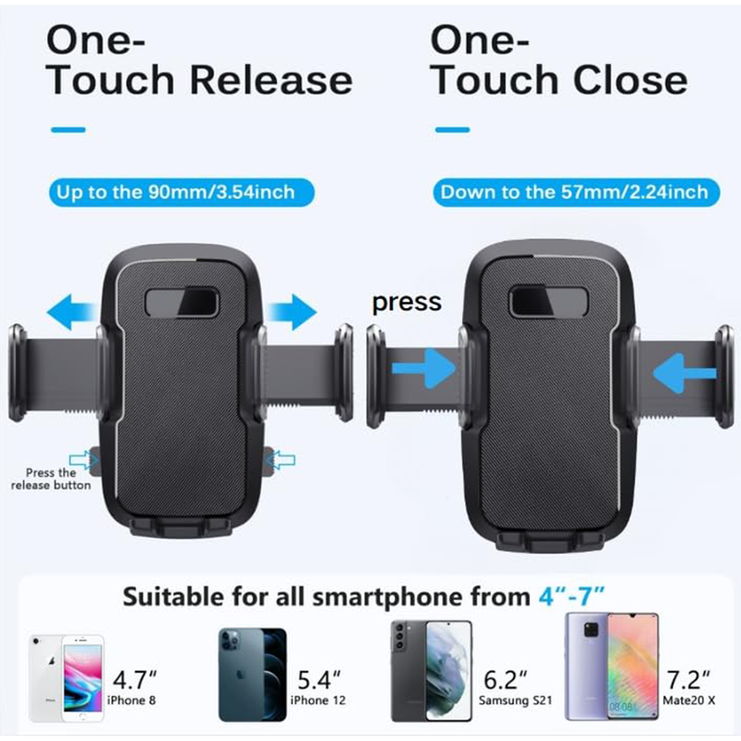 Adjustable Car Phone Holder With Suction Mount 4