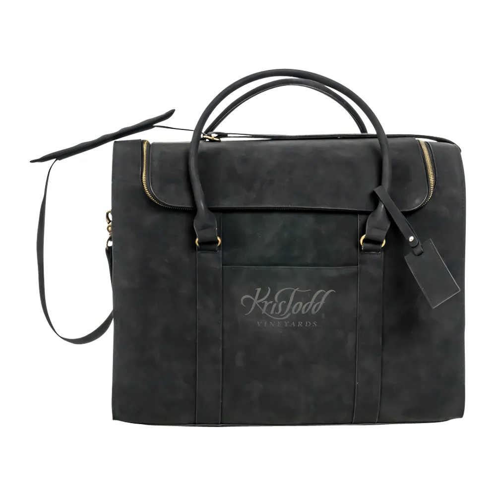 6-Bottle Leather Wine Duffel Bag 9