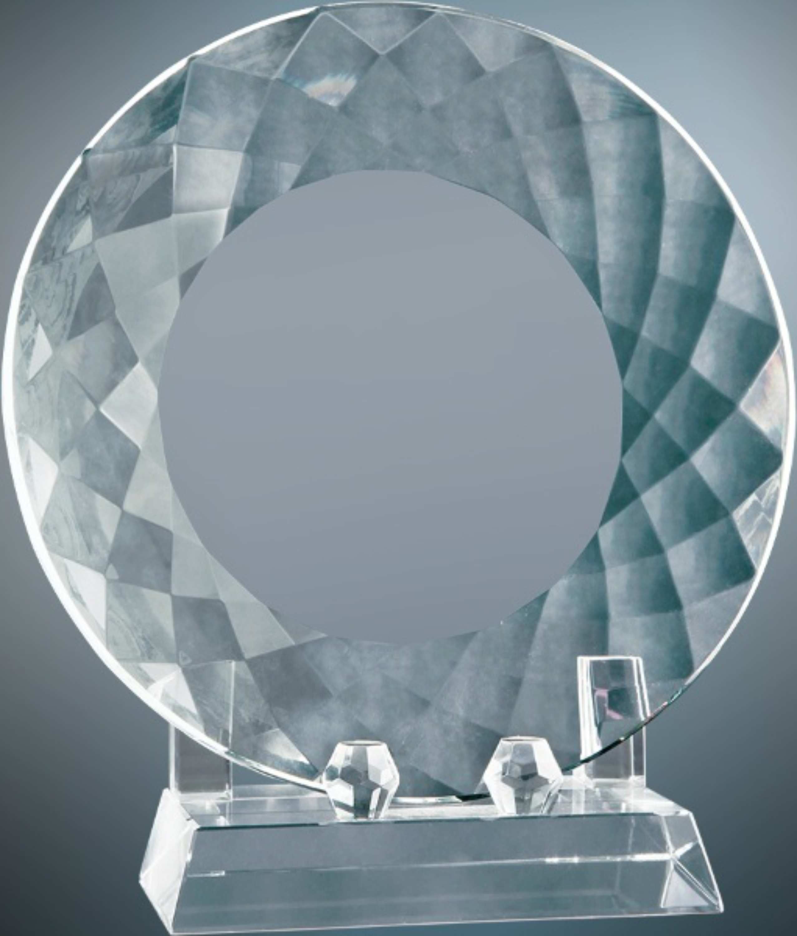 7 3/4" Crystal Plate with Base Award 3