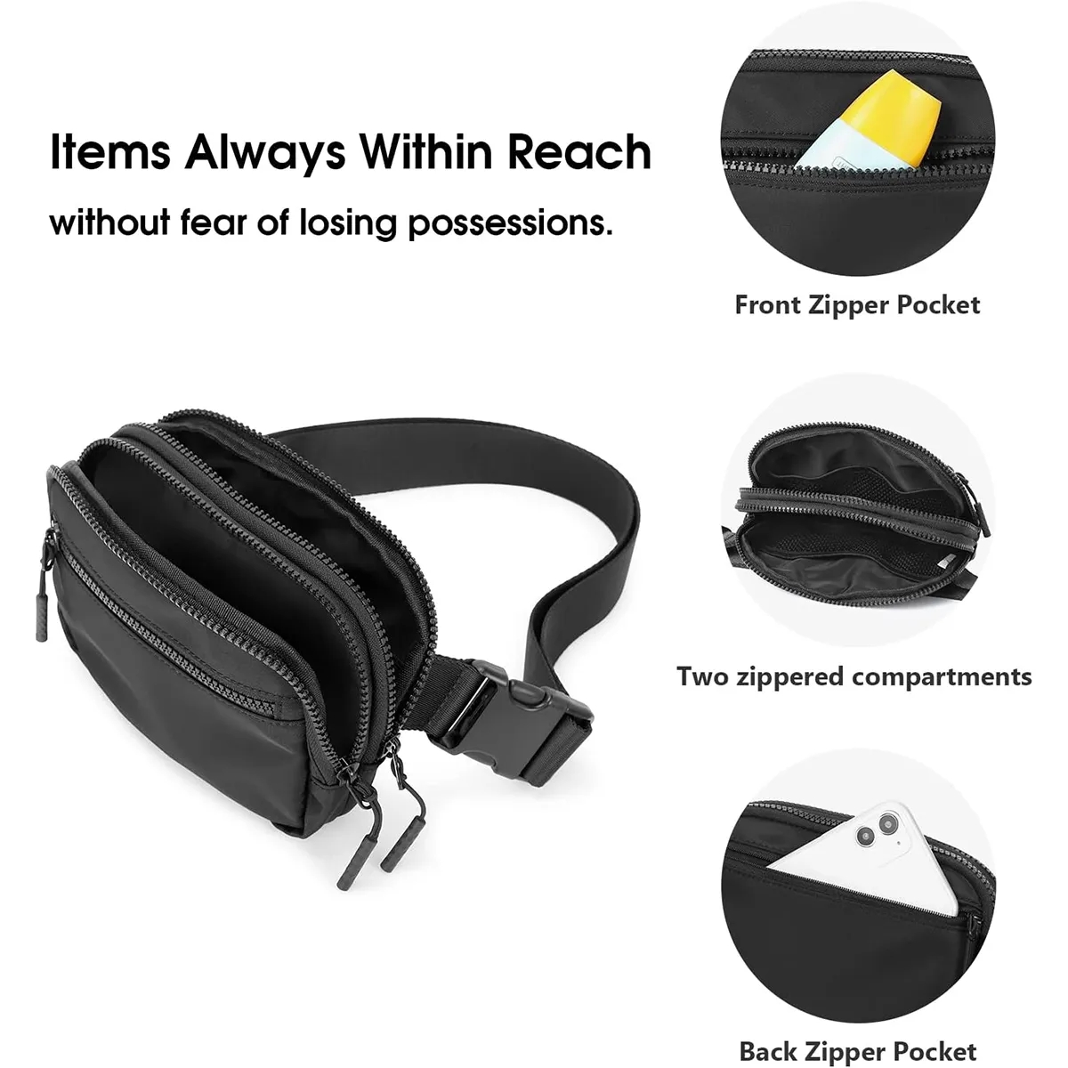 Adjustable Strap Lightweight Fanny Packs Crossbody Bags 6