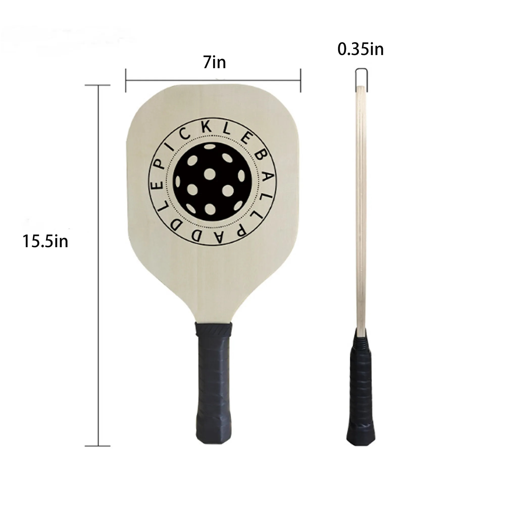 Custom Wooden Pickleball Racket MOQ 20pcs 3