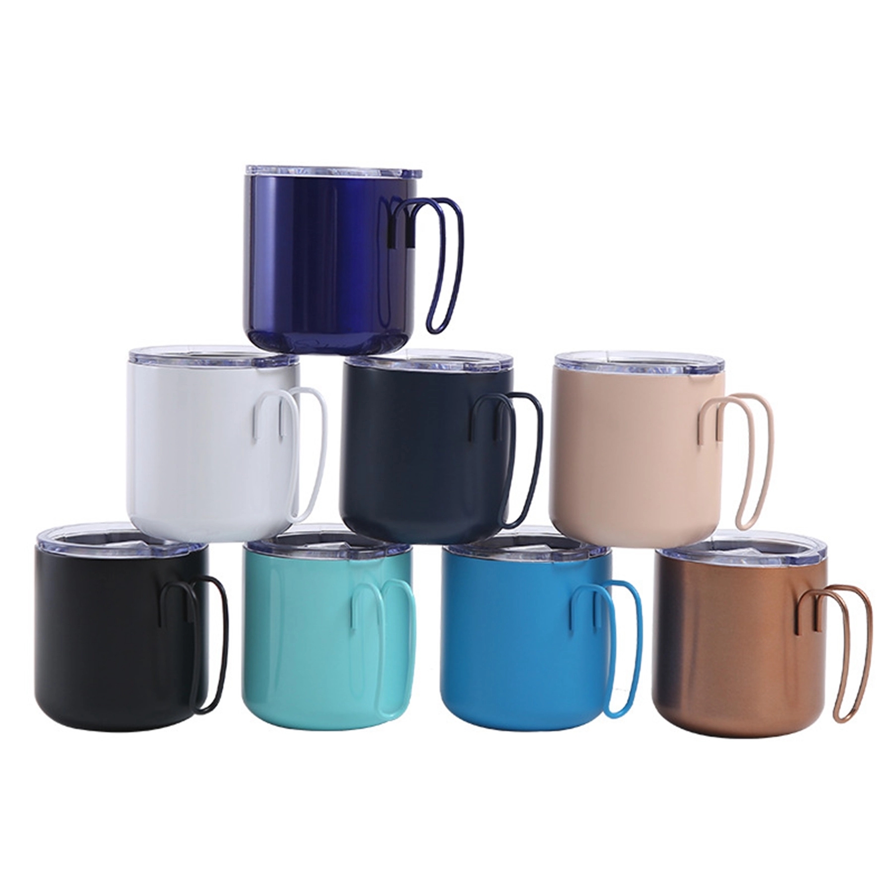 12 Oz. Stainless Steel Coffee Cup with Handle 2