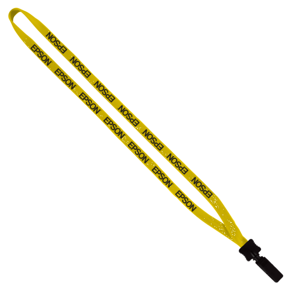 1/2" Cotton Lanyard with Plastic Clamshell & Bulldog Clip 28
