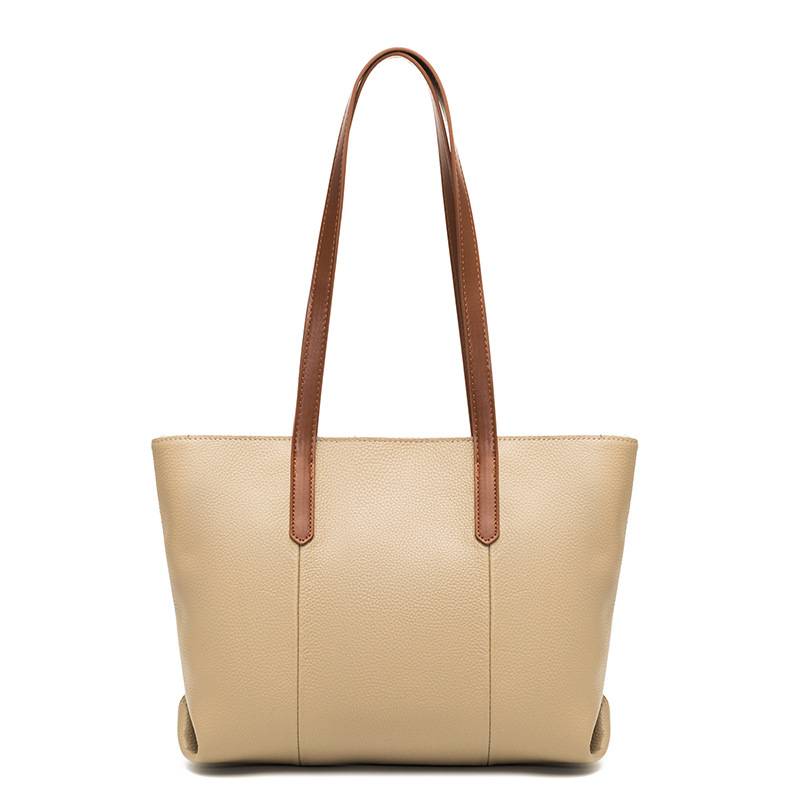 Genuine Leather Large Capacity Tote Bag, custom tote bag with logo imprint 3