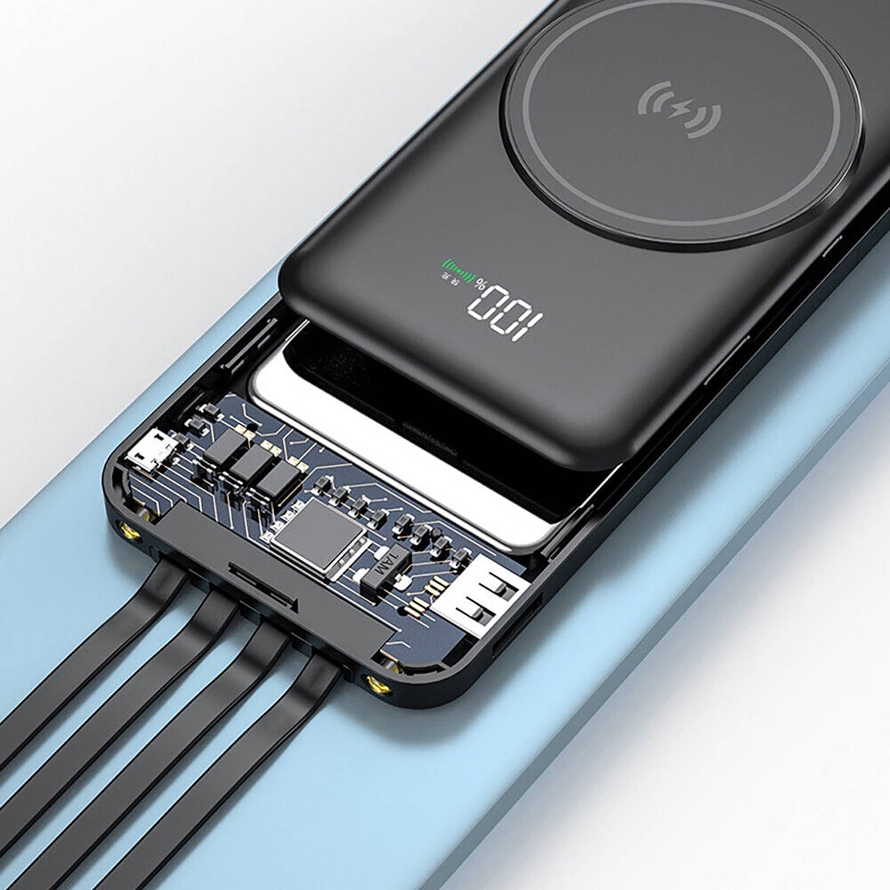 10000mAh Portable Magnetic Wireless Charger Power Bank 5