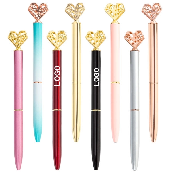Heart Shaped Metal Ballpoint Pen 6