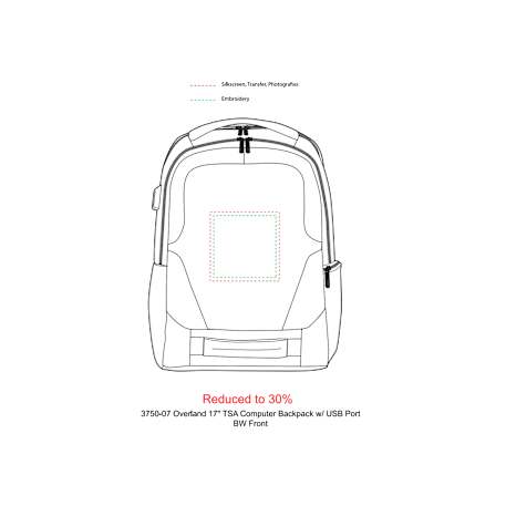 Overland 17" TSA Computer Backpack w/ USB Port 24