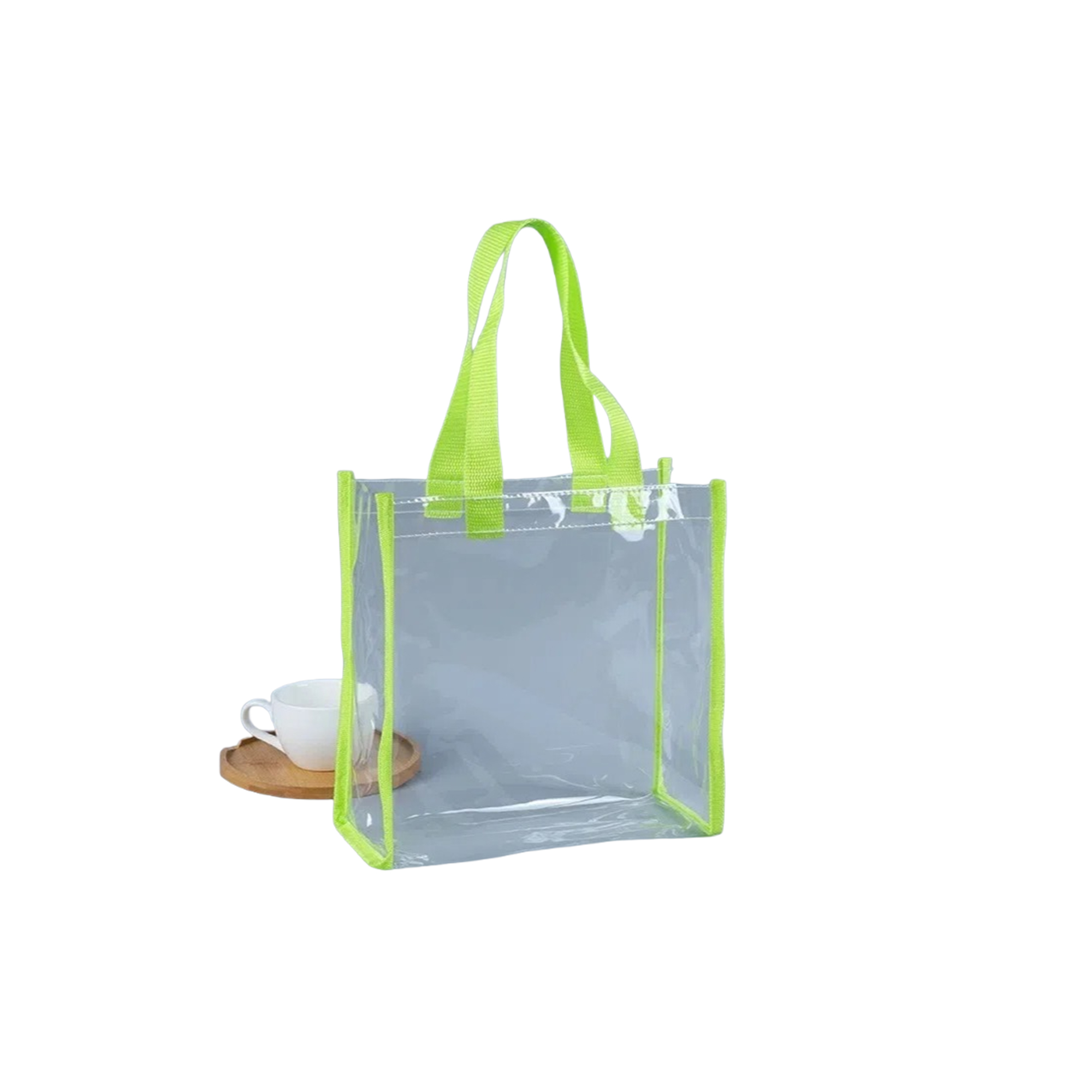 Transparent Polyvinyl Chloride Stadium Tote 11.9" x 11.9" x 6" 12