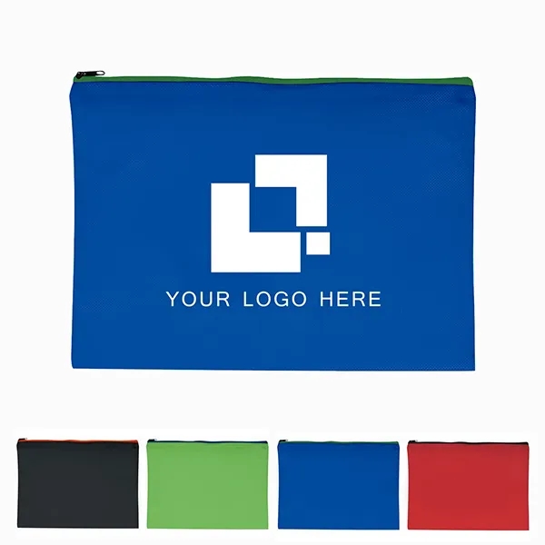 Customized Non Woven Document Sleeve with Zipper 2