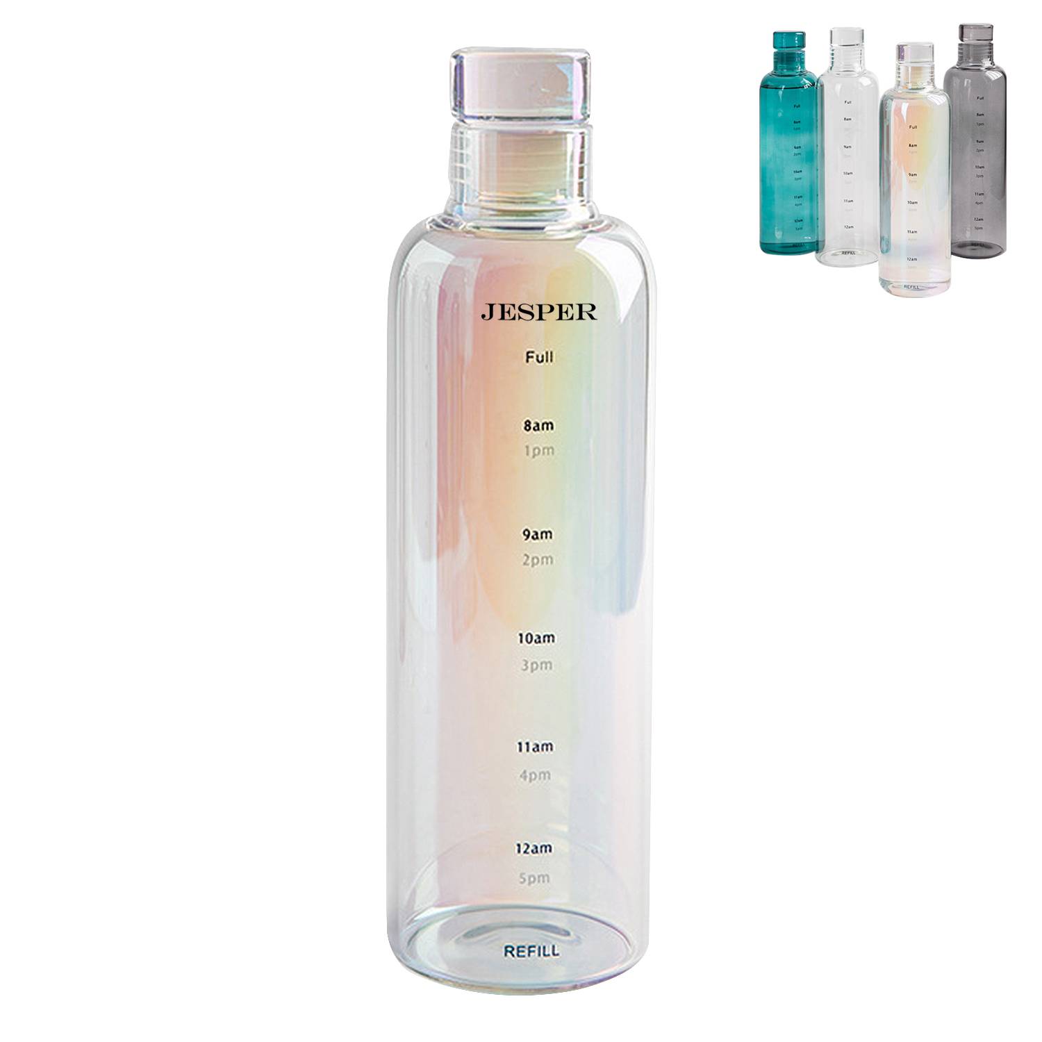 18Oz Reusable Times Glass Juice Bottle 8