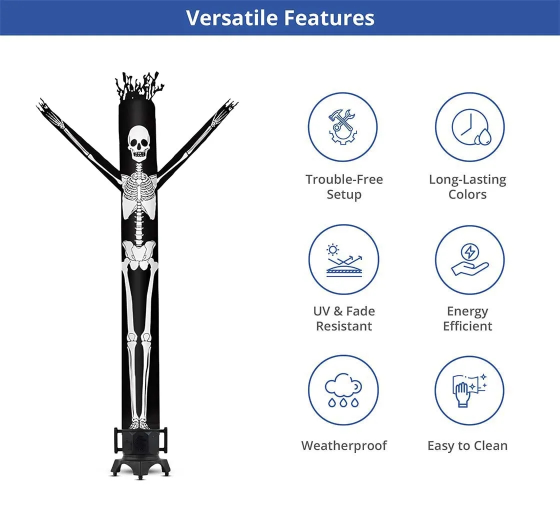 Skeleton Inflatable Tube Man with Blower 9