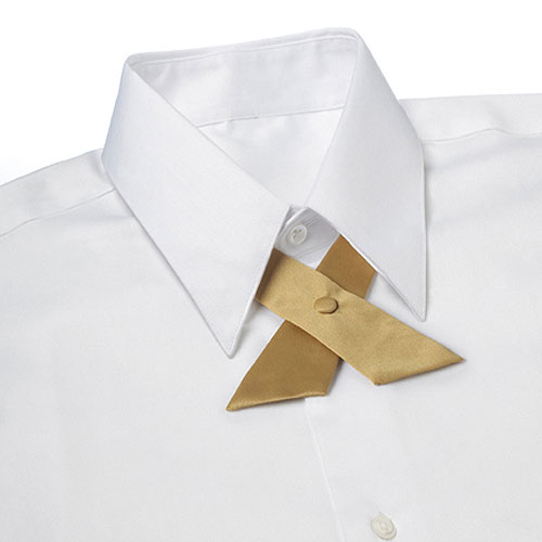 Vegas Gold Polyester Satin Crossover Tie 2