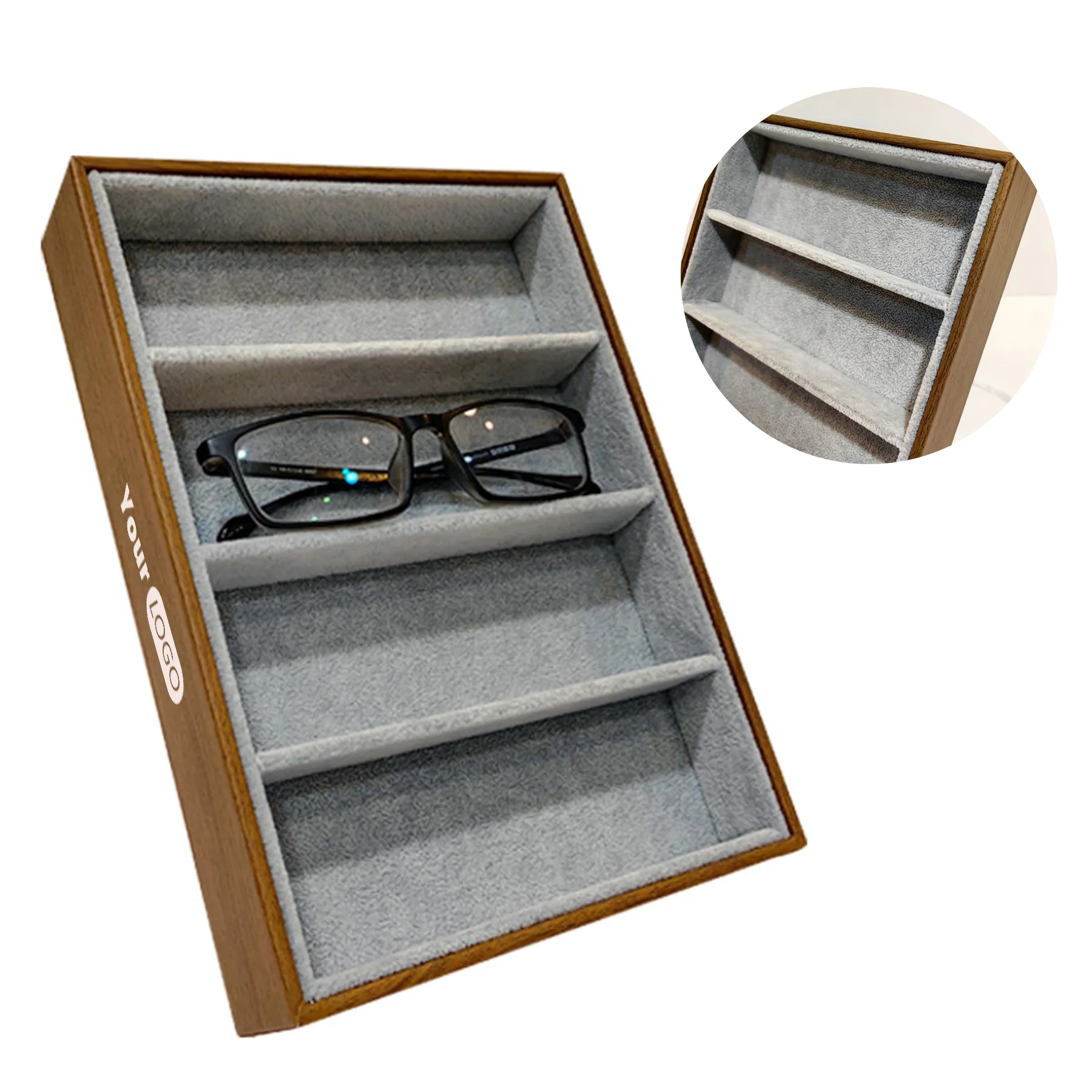 Fleece Glasses Storage Display Box 2