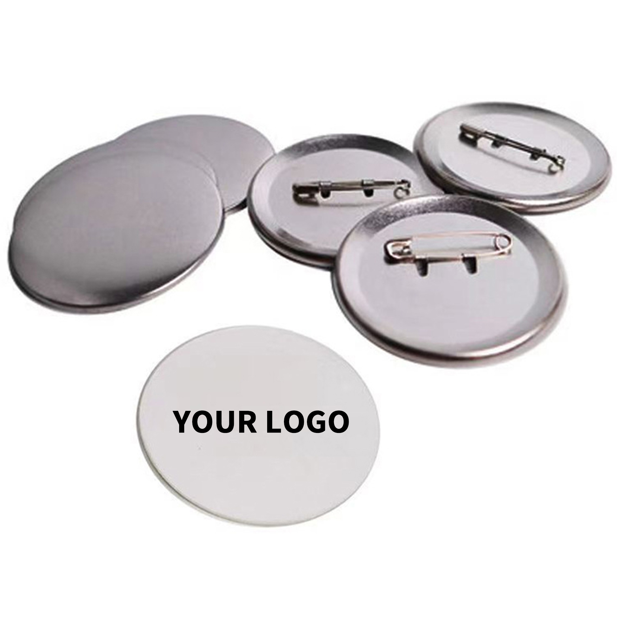 2.3" Round Tinplate Plastic Badge Pin Full Color Custom 2