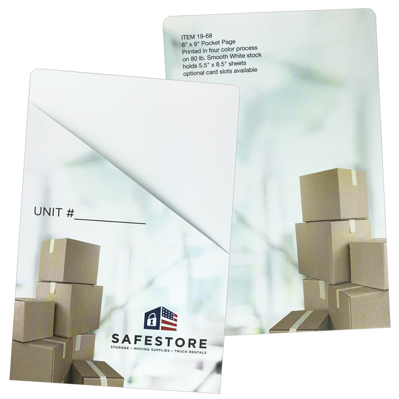 Mid-Size Pocket Page with Angled Cut printed in full color 3