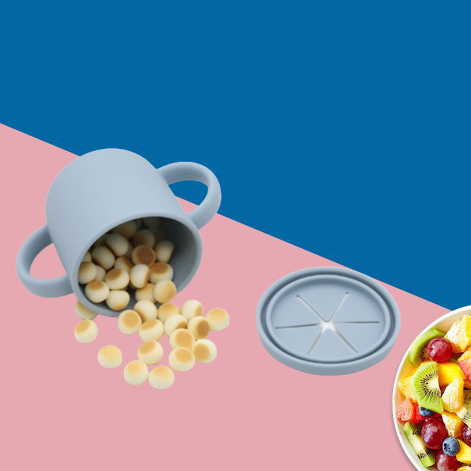 Silicone Snack Cups Food Containers for Toddlers 2
