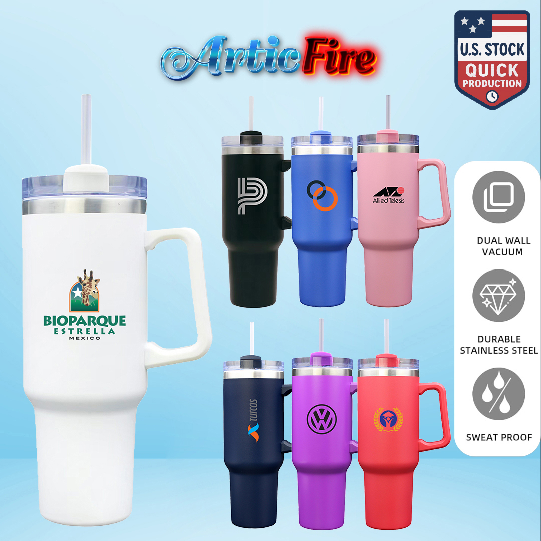 ArticFire Large Capacity 40oz Travel Tumbler with Handle and Straw 15