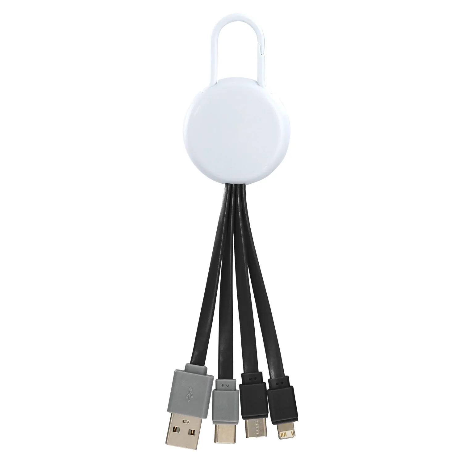 WHITE VIVID CLIP 3-IN-1 DUAL INPUT CHARGING CABLE 13