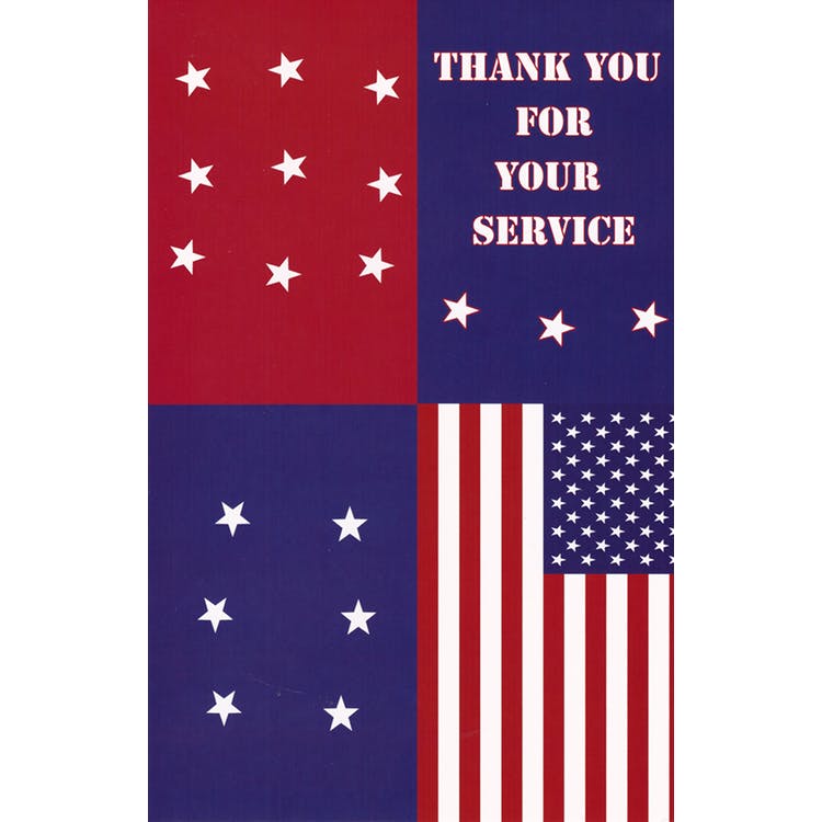 Patriotic Thank You Cards - 5"x7.75" 2
