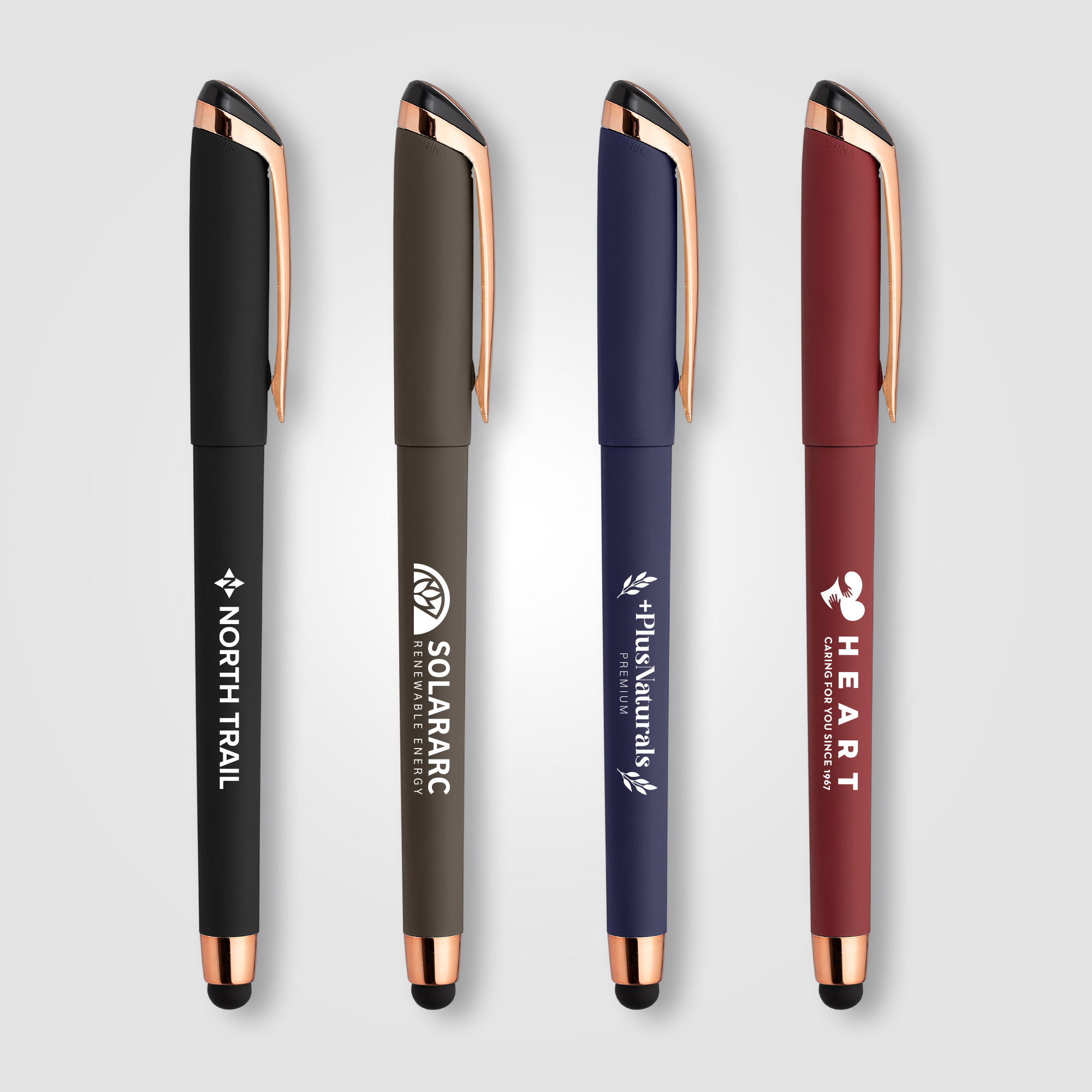 Gazelle Gel Softy Rose Gold Pen w/ Stylus 19