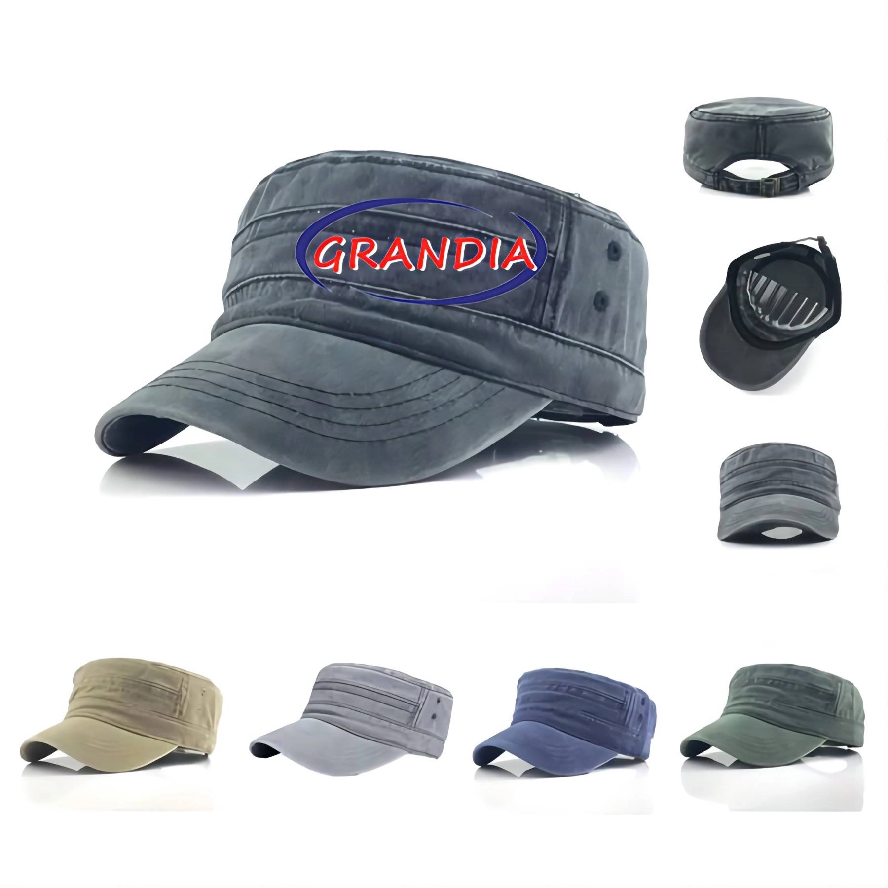 Washed Cotton Cadet Caps 3