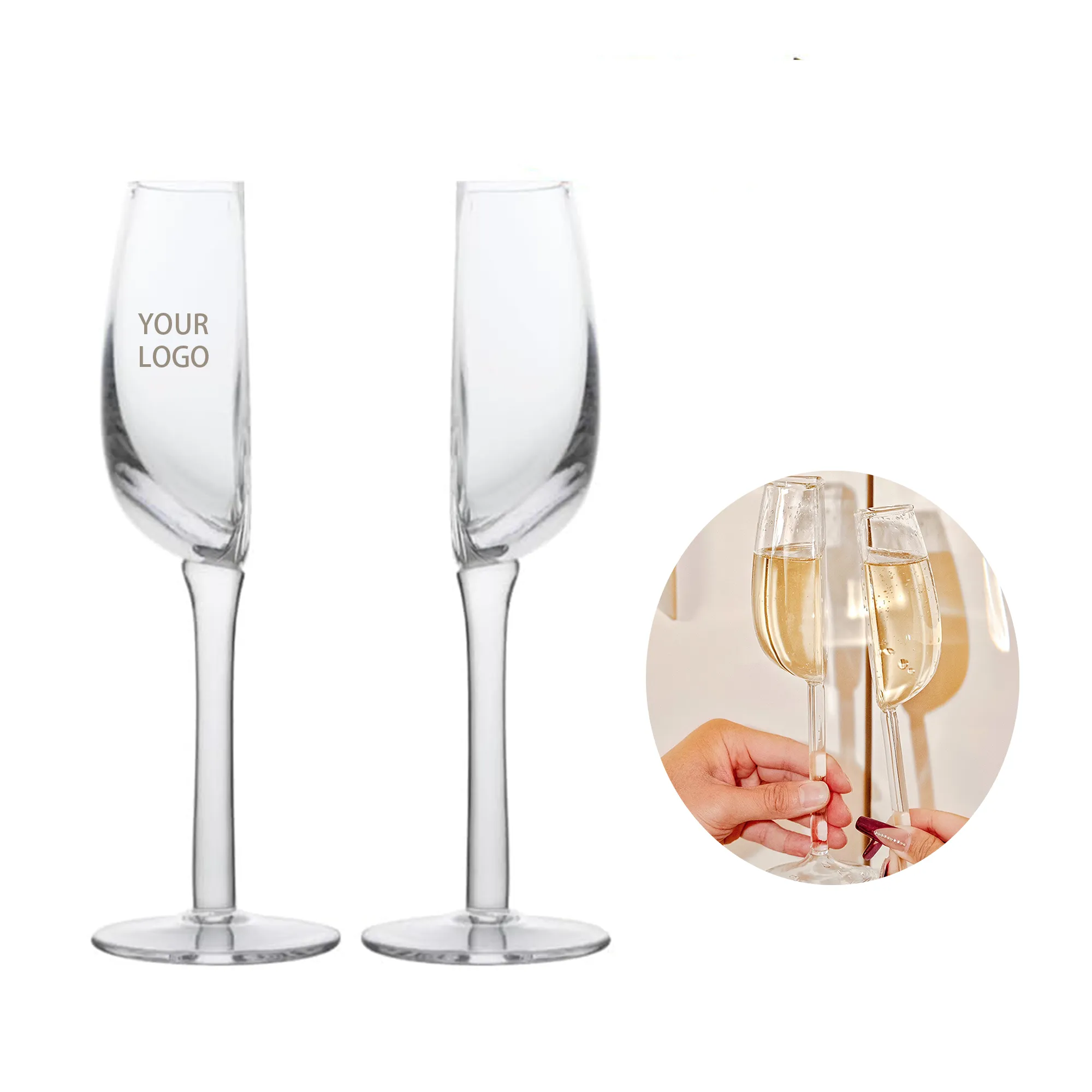 Semi Crystal Red Wine Glass