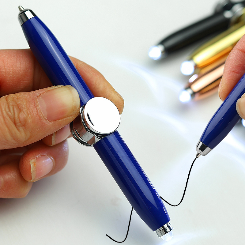 Pressure Reducing Pen Fingertip Gyroscope Rotary Lamp 4