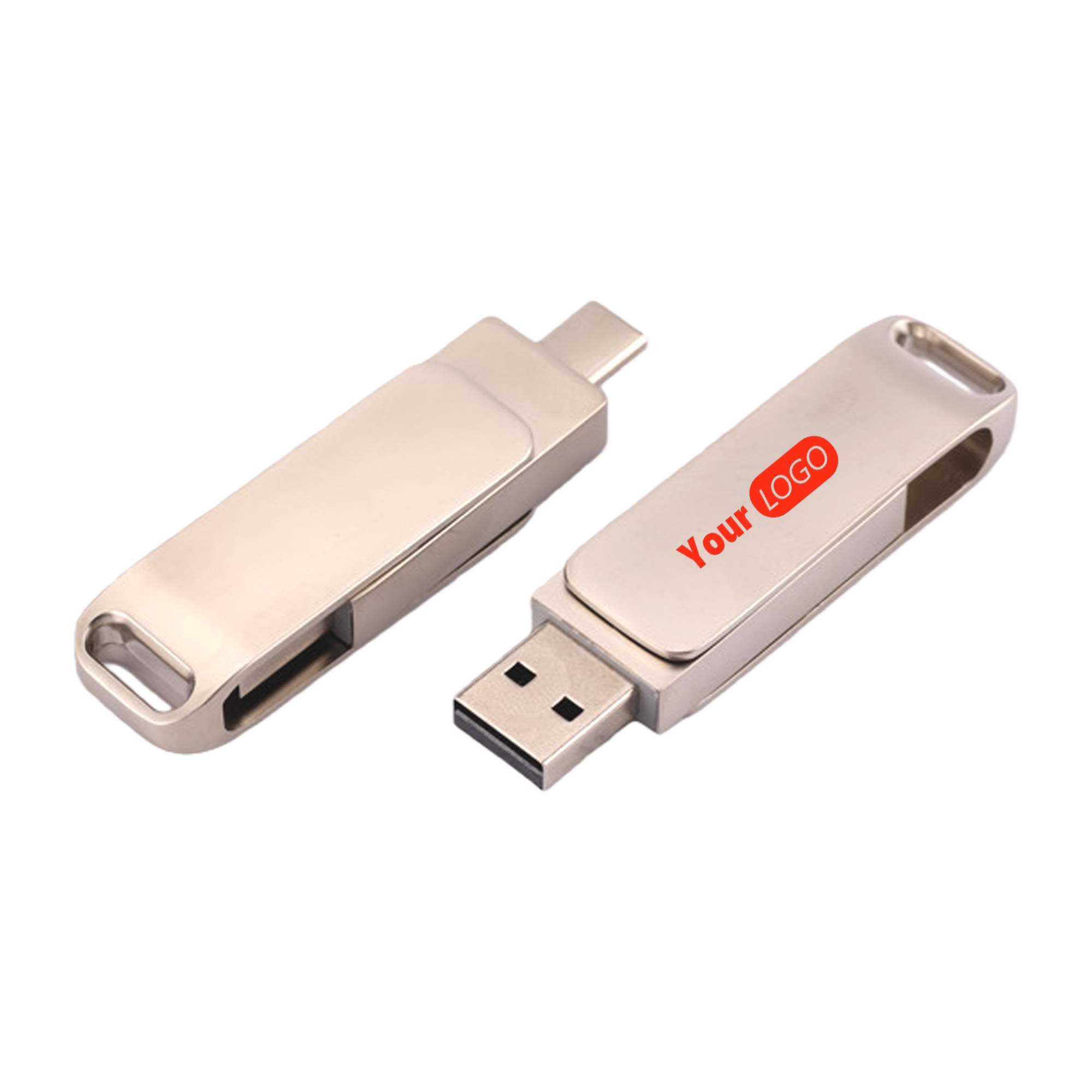 32GB Rotatable Dual Port USB Drive 2