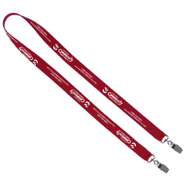 "CULVER" 3/4" Width Dual Attachment Silkscreen Polyester Lanyard 24