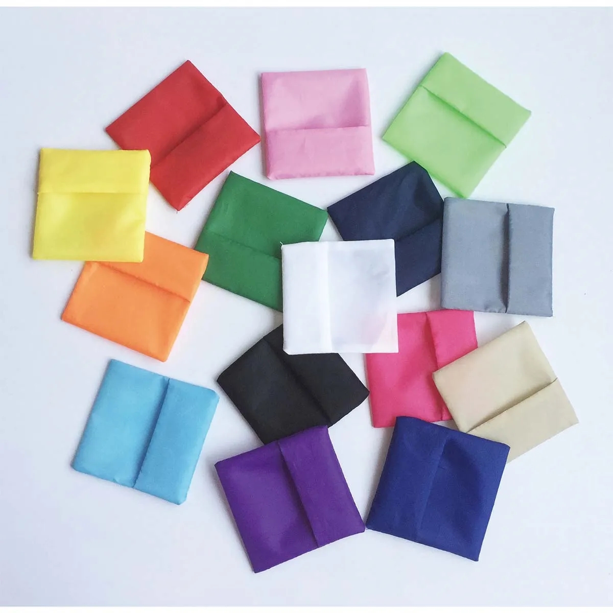 Stock Durable Colorful Folding Reusable Grocery Bags, custom tote bag with logo imprint 4