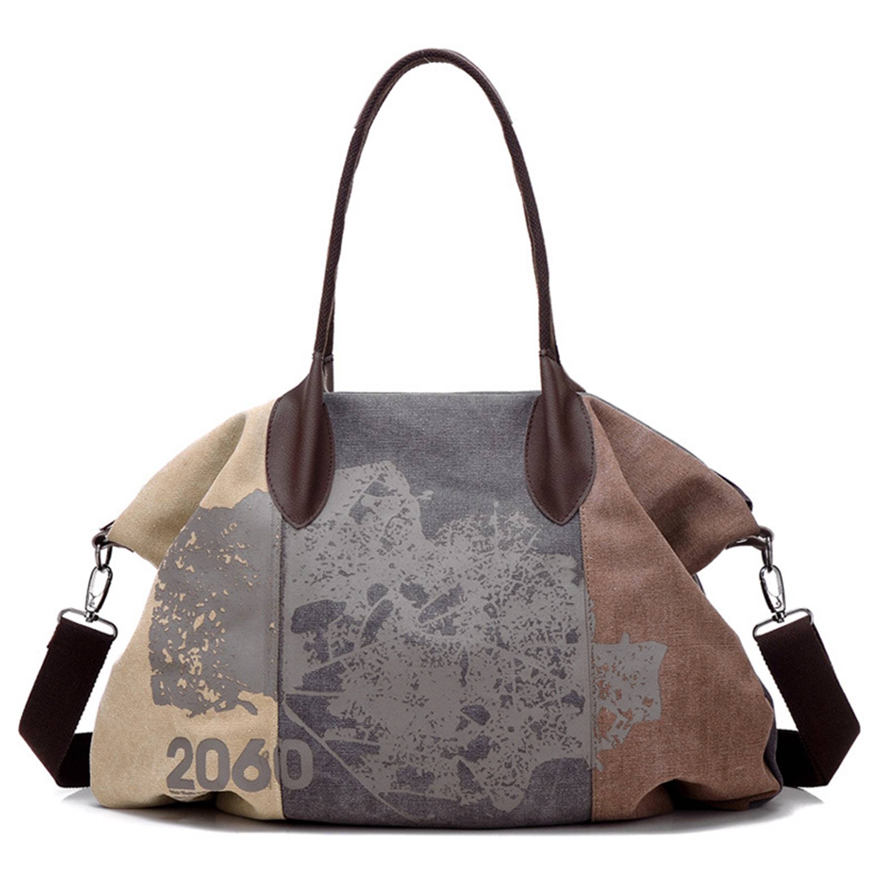 Canvas Shoulder Handbag Tote Shopper Bag For Women, custom tote bag with logo imprint 7