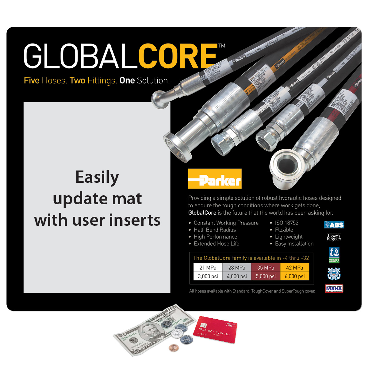 Frame-It Flex Peel&Place Ultra Thin Window Counter Mat-16"x20"x.015"