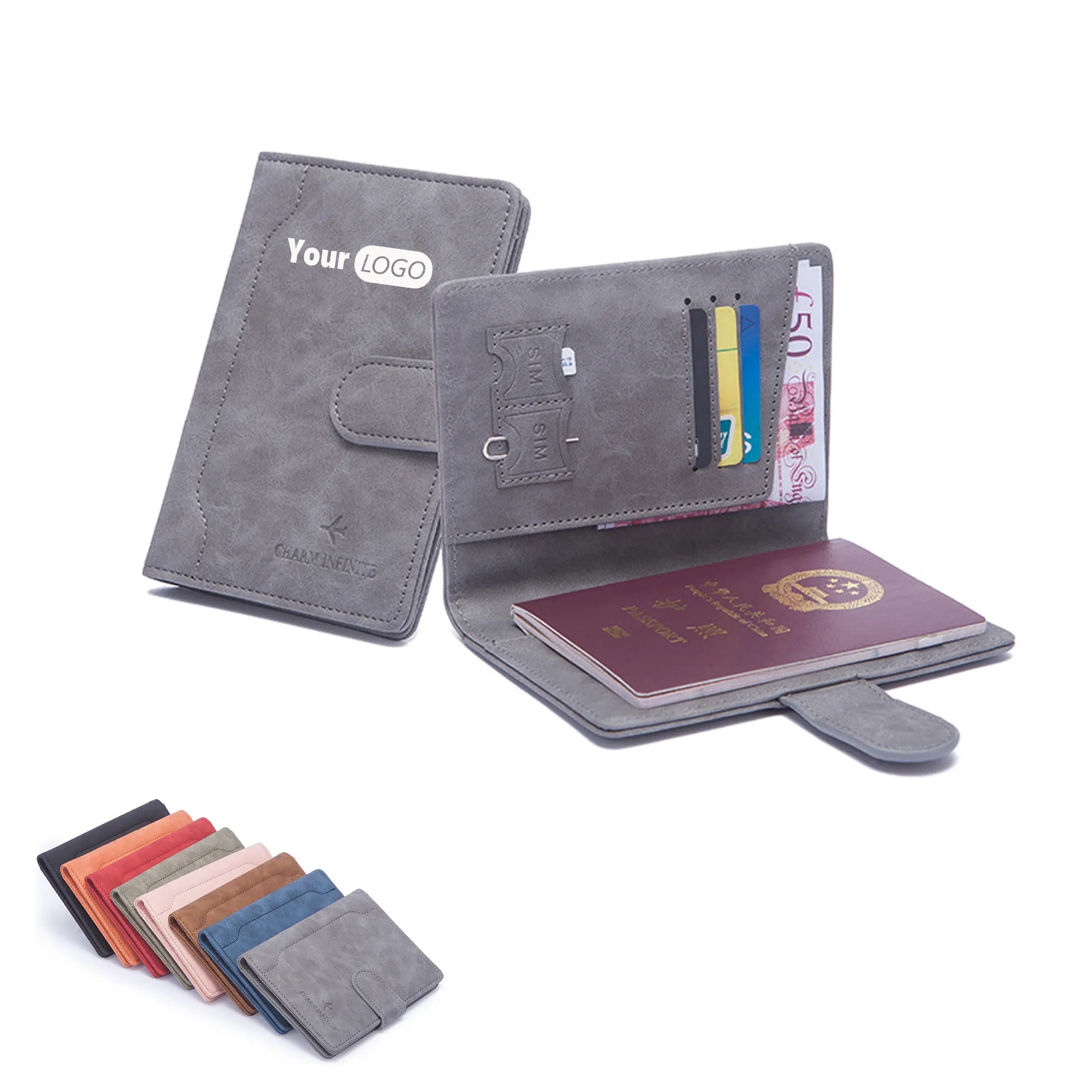 RFID Blocking Travel Passport Holder Cover Slim Id Card Case 9