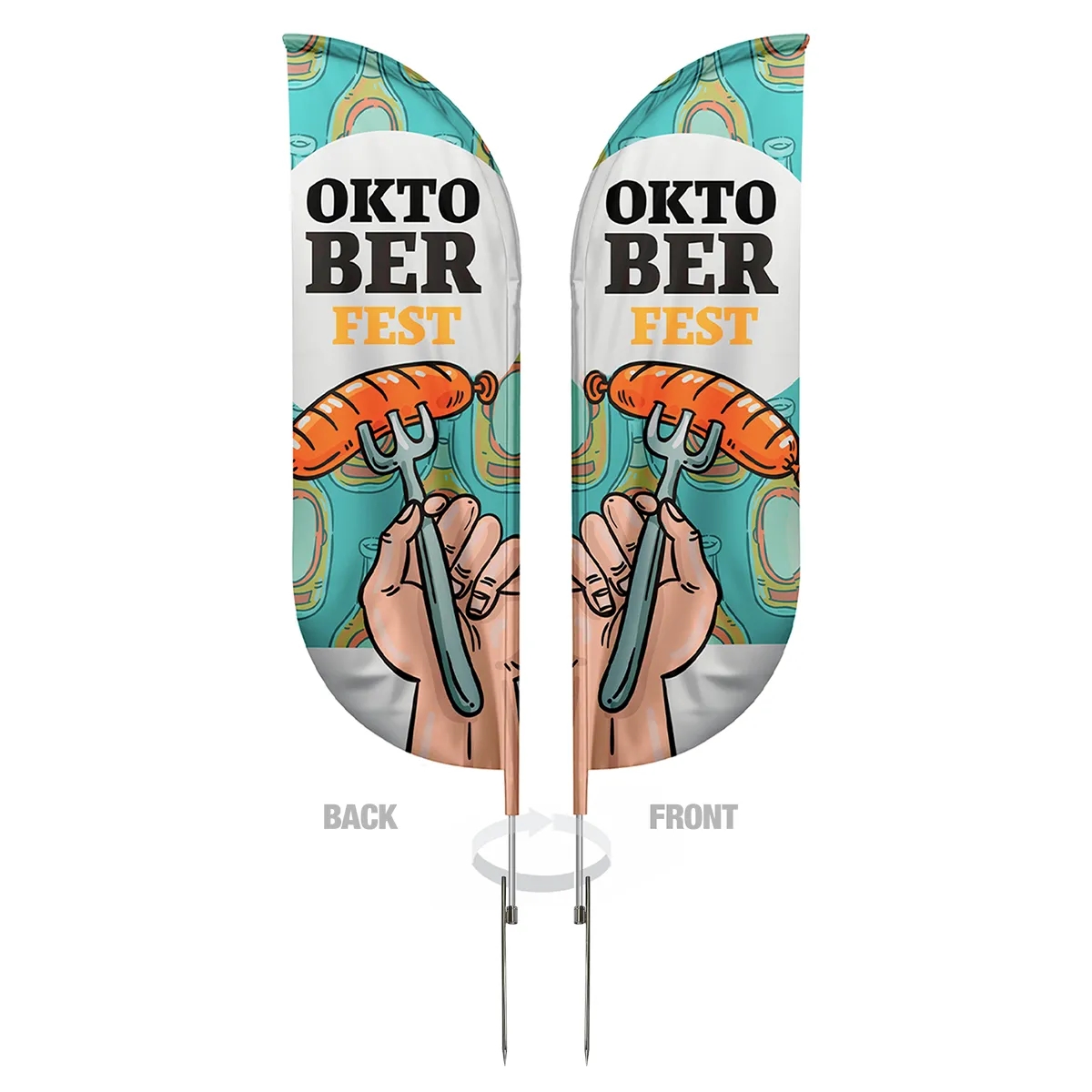 Blade Flag Double Sided Graphic With Hardware 10ft 2