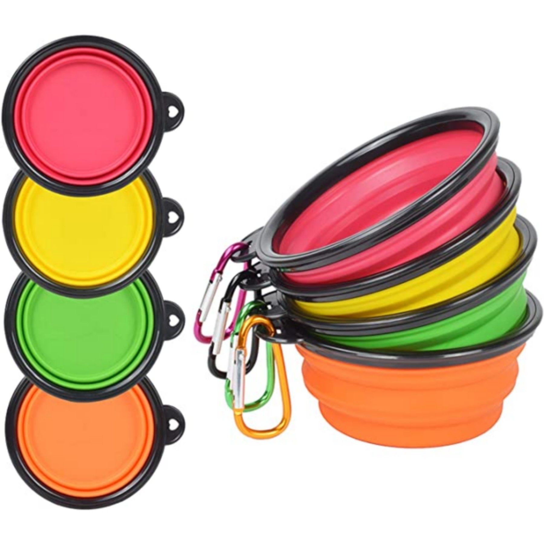 Bpa Free Silicone Collapsible Dog Travel Bowls 3