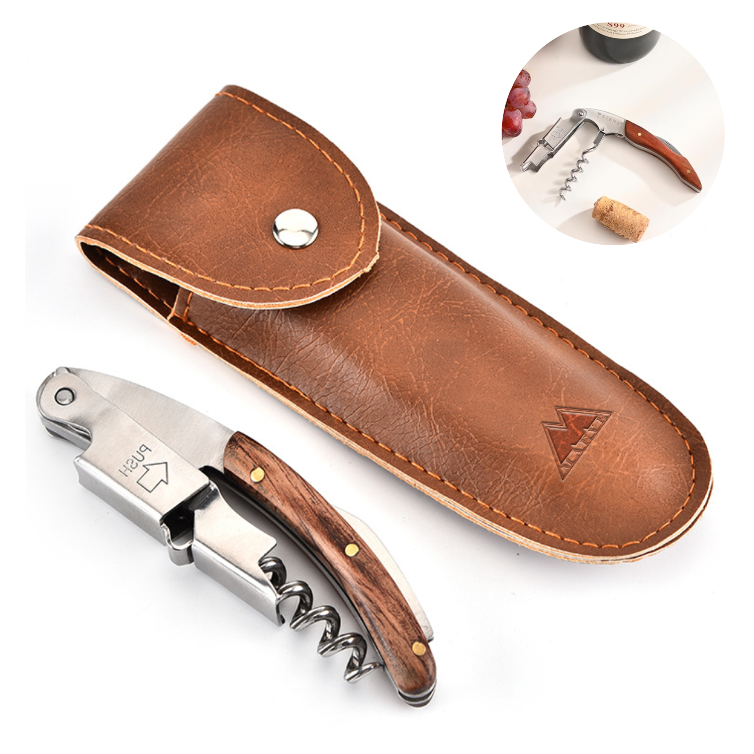 Wine and Beer Corkscrew Multi Tool W/ Sleeve 8