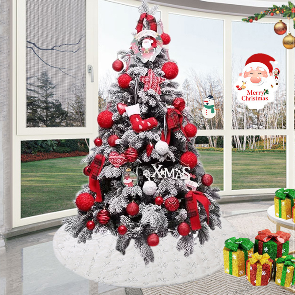 30'' Christmas White Tree Skirt 5