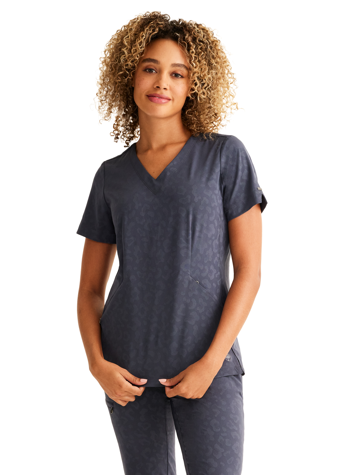 Healing Hands - HH PL Jacquard - Women's 2-Pocket Jolie Camo Top 3