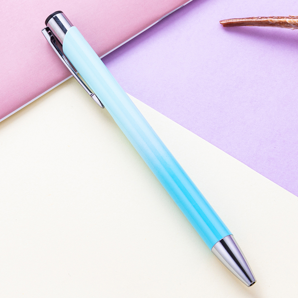 Gradient Color Ballpoint Pen with Metal Clip 4